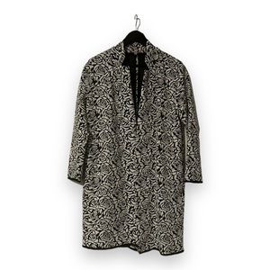 White and black Philosophy long jacquard blazer size M
